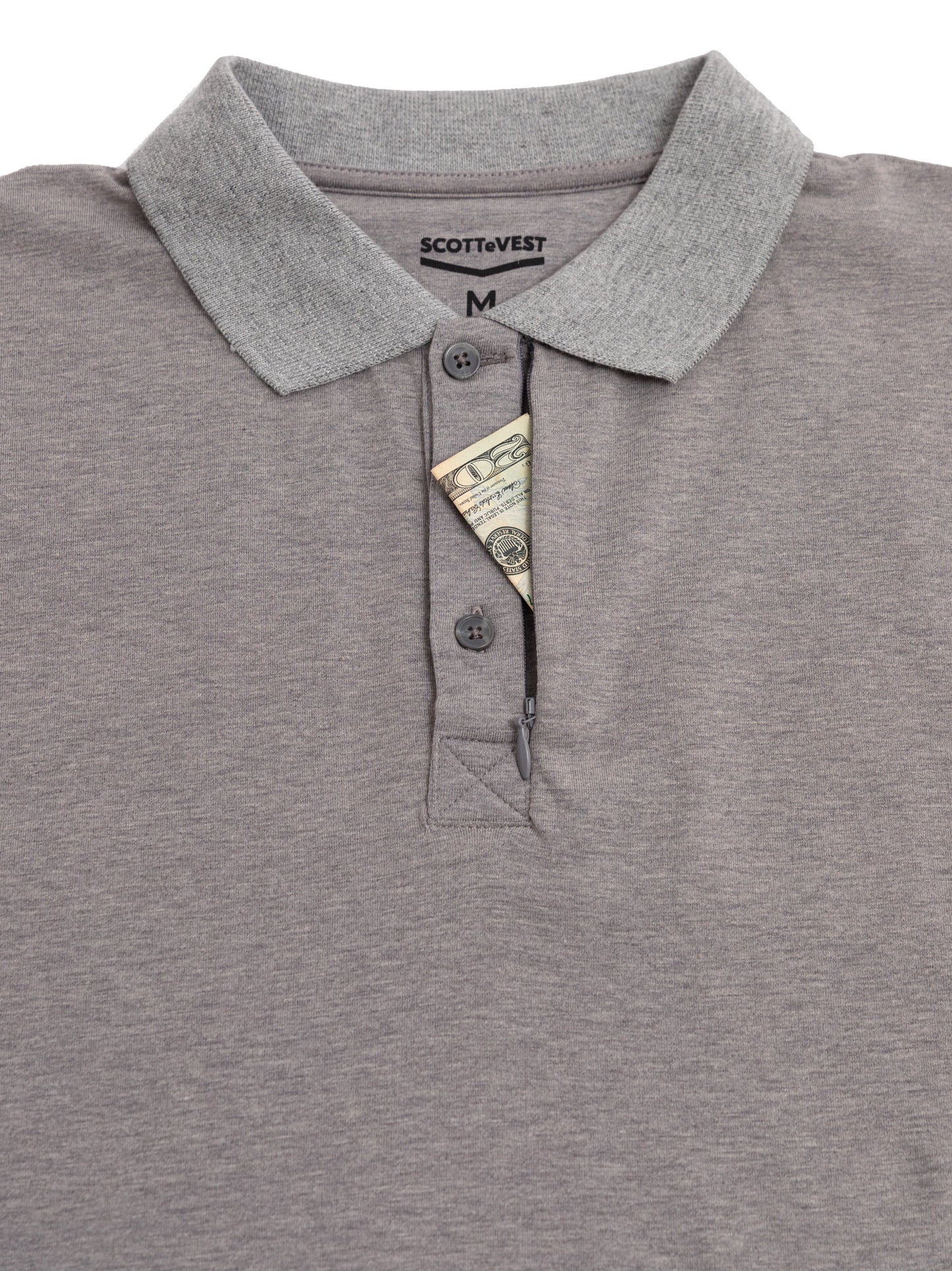 Bamboo Men's Polo Shirt with Hidden Pockets | SCOTTeVEST