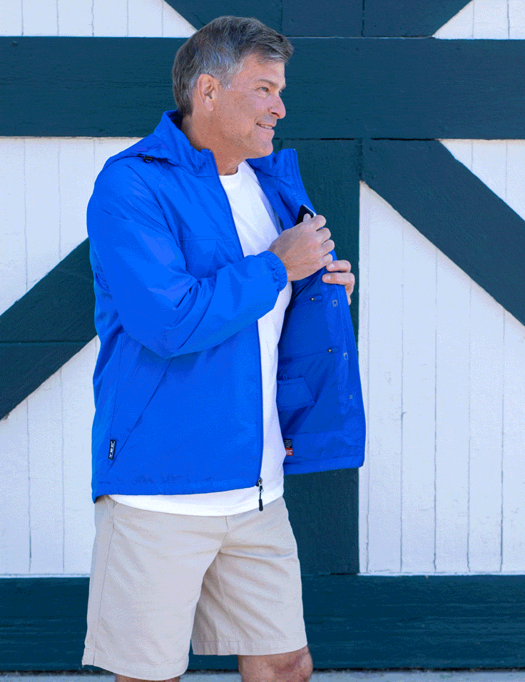 Windbreaker jacket and sales shorts