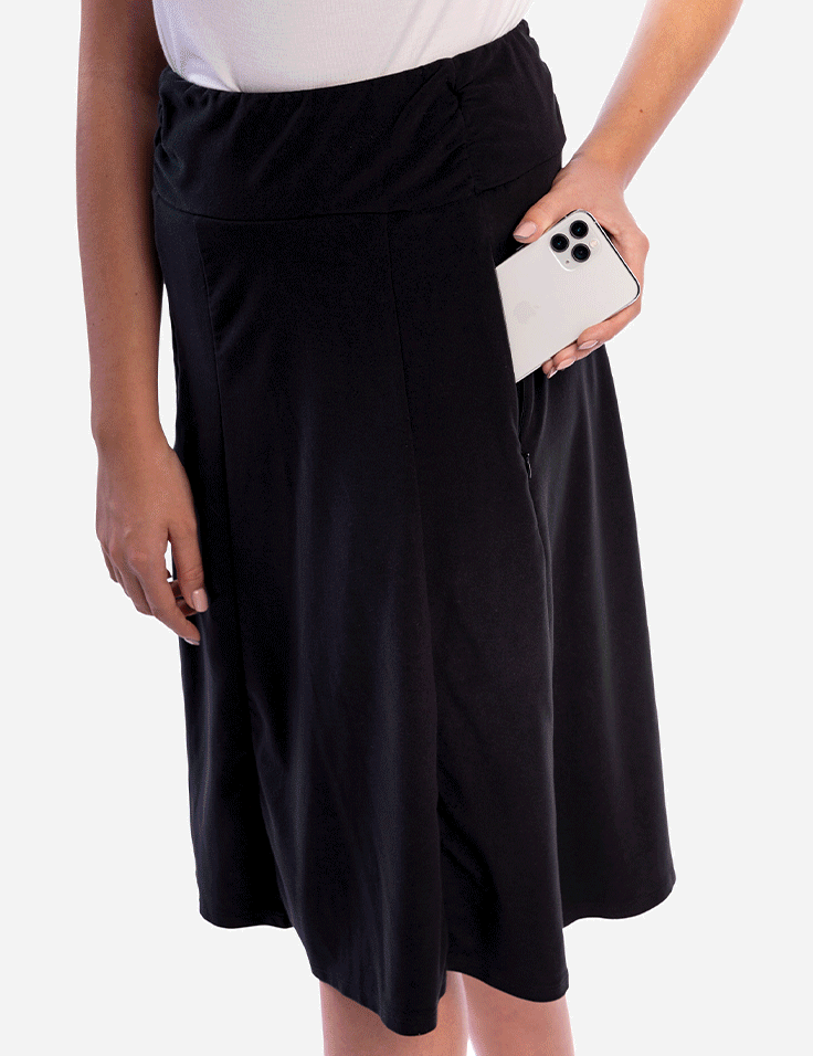 Travel skirts top with pockets
